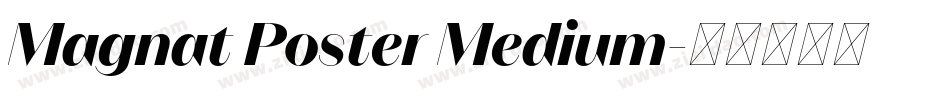 Magnat Poster Medium字体转换